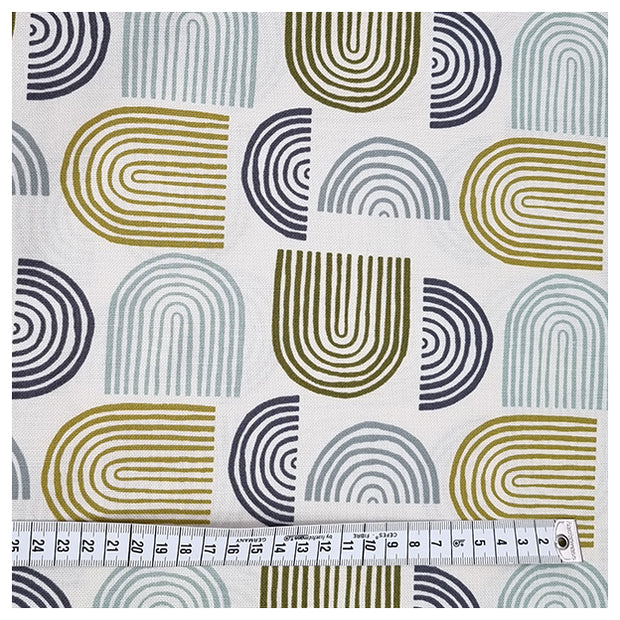 Canvas Regenbogen grün und ecru