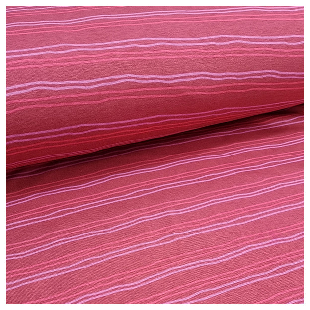 Alpensweat gewellte Streifen rot