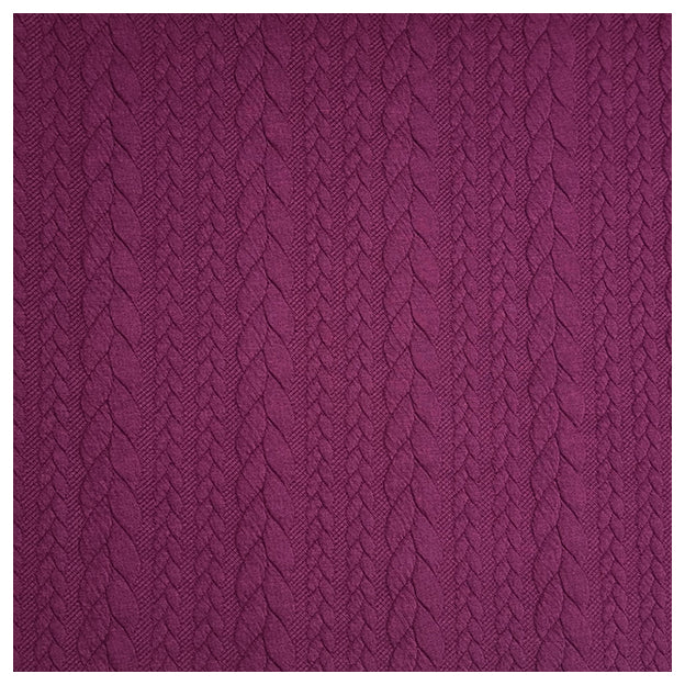 Zopf Jacquard/ Jersey dunkelviolett