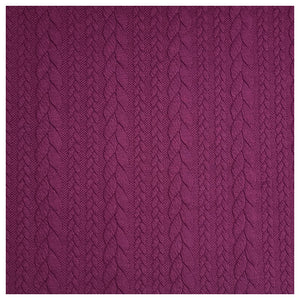 Zopf Jacquard/ Jersey dunkelviolett