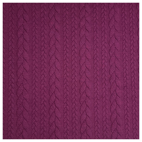 Zopf Jacquard/ Jersey dunkelviolett