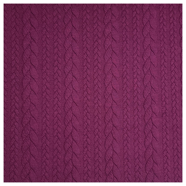 Zopf Jacquard/ Jersey dunkelviolett
