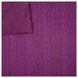 Zopf Jacquard/ Jersey dunkelviolett