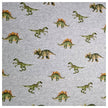 French Terry Dinosaurier grau