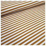 Jersey Streifen ocker und weiß 10mm