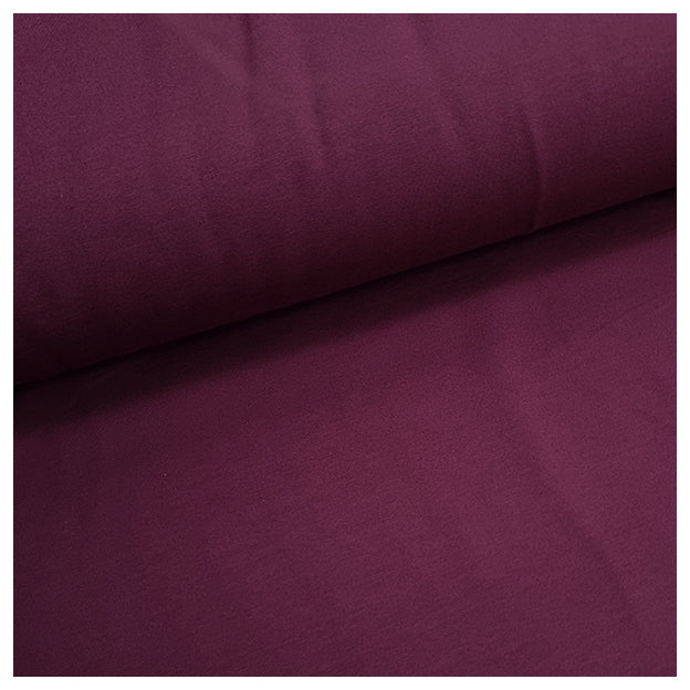 French Terry uni brombeer