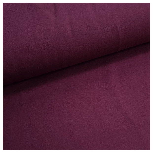 French Terry uni brombeer