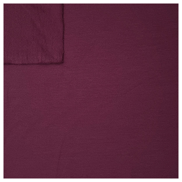 French Terry uni brombeer