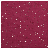 Musselin bordeaux mit Tupfen in gold