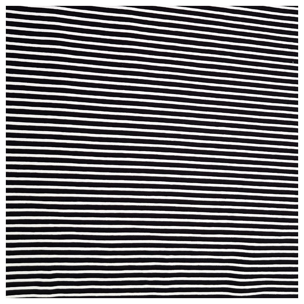 Jersey Streifen schwarz und weiß 5mm