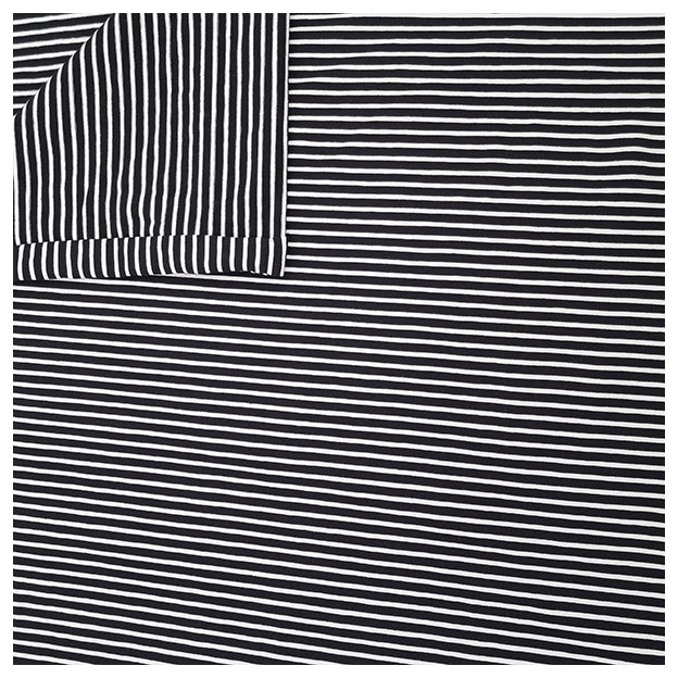 Jersey Streifen schwarz und weiß 5mm