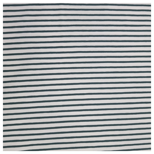 Jersey Streifen altgrün und weiß