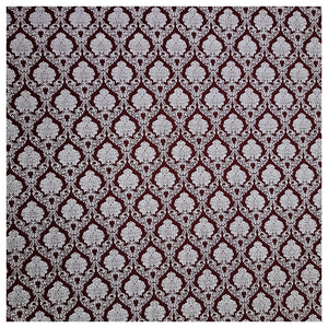 Baumwollsatin Ornamente pupurrot und weiß