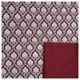 Baumwollsatin Ornamente pupurrot und weiß