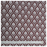 Baumwollsatin Ornamente pupurrot und weiß