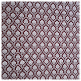 Baumwollsatin Ornamente pupurrot und weiß