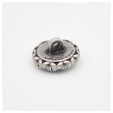 Metallknöpfe mit Blumen Pfirsich 15mm