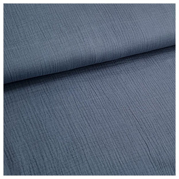 Musselin Baumwolle indigo