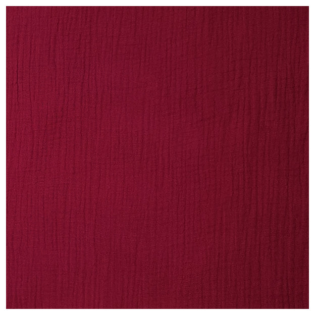 Musselin Baumwolle weinrot