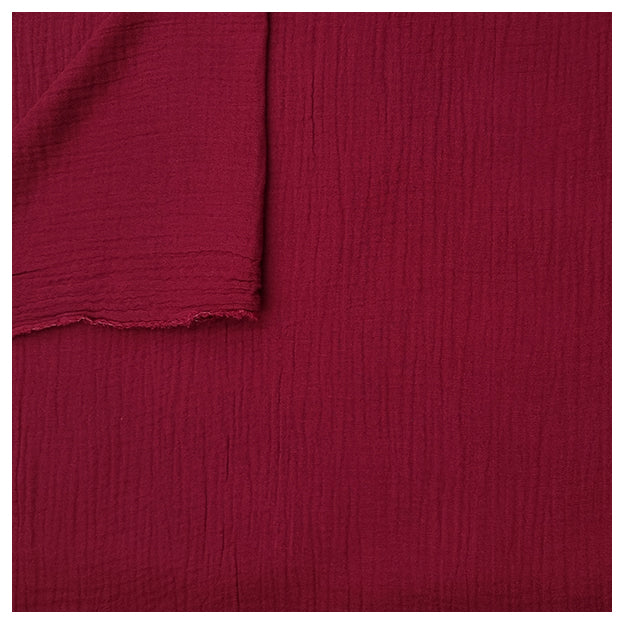 Musselin Baumwolle weinrot