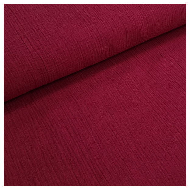 Musselin Baumwolle weinrot