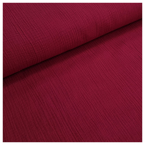 Musselin Baumwolle weinrot