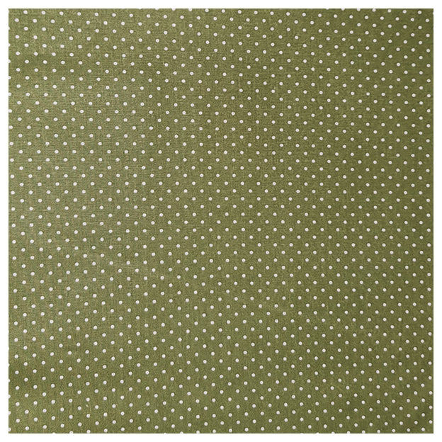 Baumwolle mini Tupfen moosgrün und weiß