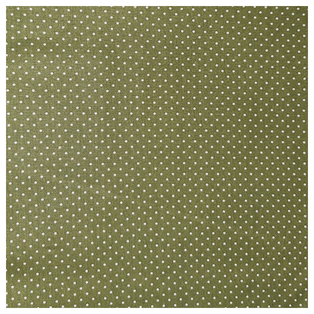 Baumwolle mini Tupfen moosgrün und weiß