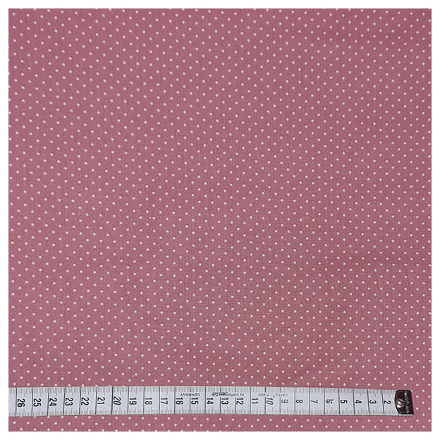 Baumwolle mini Tupfen blush und weiß 2mm