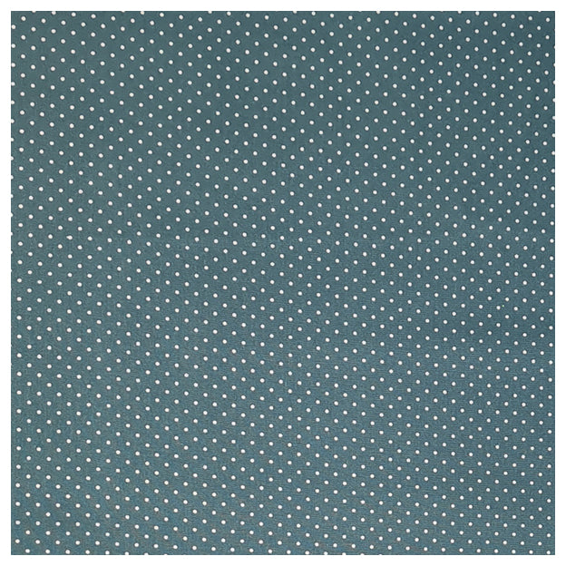 Baumwolle mini Tupfen petrol und weiß 2mm
