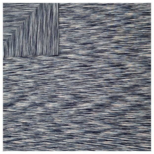 French Terry blau und weiß meliert