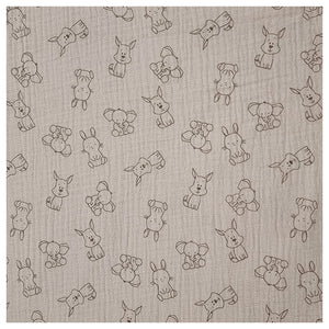 Musselin Tiere beige