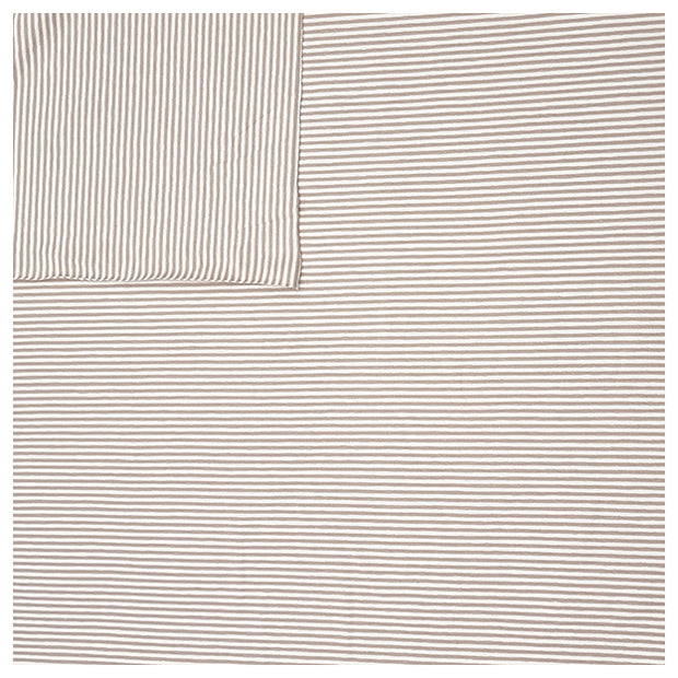 Jersey Streifen beige und weiß 2mm