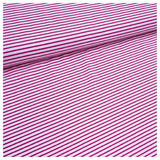 Jersey Streifen fuchsia und weiß