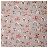 Jersey Digital Regenbogen und Blumen rose