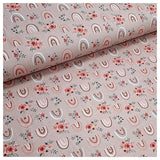 Jersey Digital Regenbogen und Blumen rose