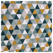 Canvas Leinenoptik Dreiecke mint und petrol