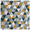 Canvas Leinenoptik Dreiecke mint und petrol