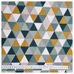 Canvas Leinenoptik Dreiecke mint und petrol
