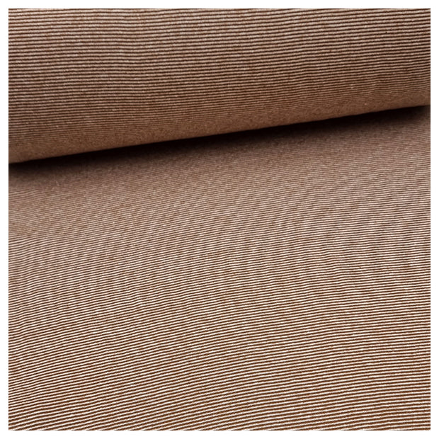 Bündchen Streifen schmal karamell