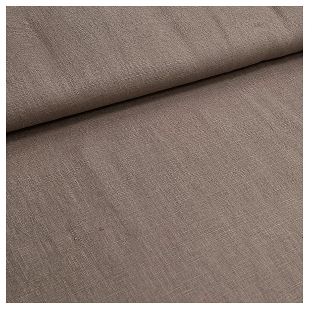 Leinen uni taupe