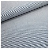 Jersey Streifen rauchblau und weiß 2mm