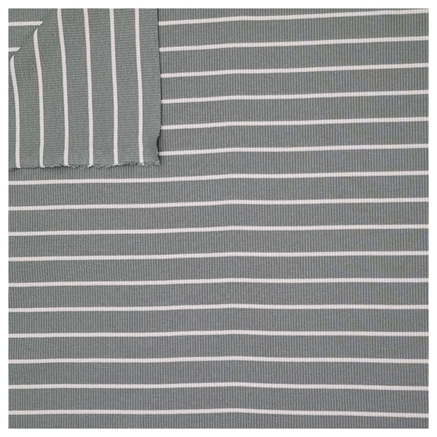 Rippjersey altgrün streifen