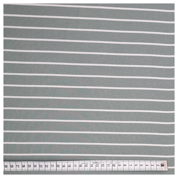 Rippjersey altgrün streifen