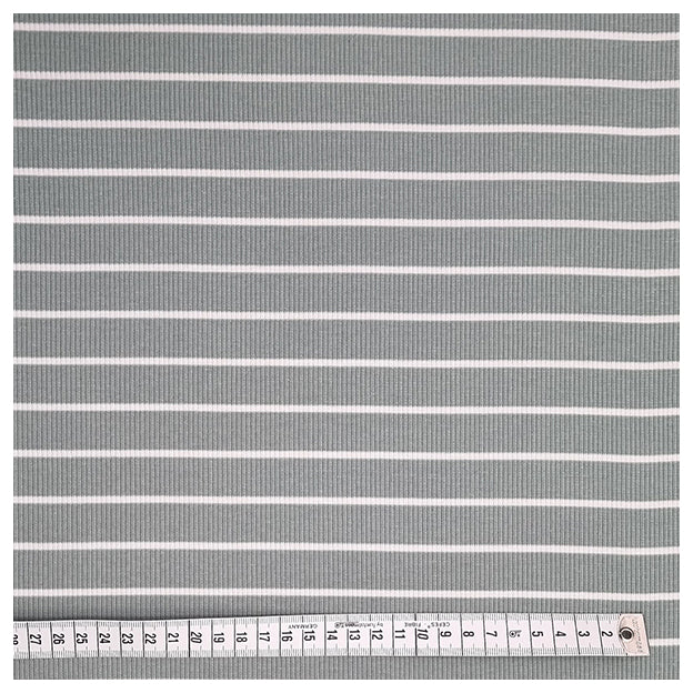 Rippjersey altgrün streifen