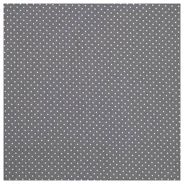 Baumwolle mini Tupfen grau und weiß