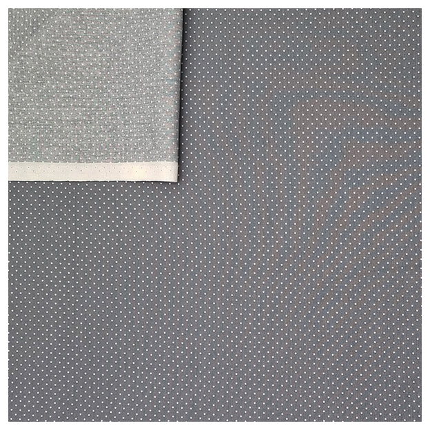 Baumwolle mini Tupfen grau und weiß