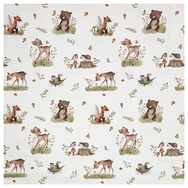 French Terry Waldtiere ecru