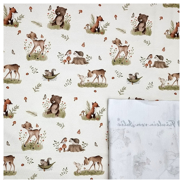 French Terry Waldtiere ecru