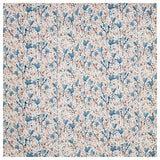 Plissee Jersey Viskose Blumen stahlblau